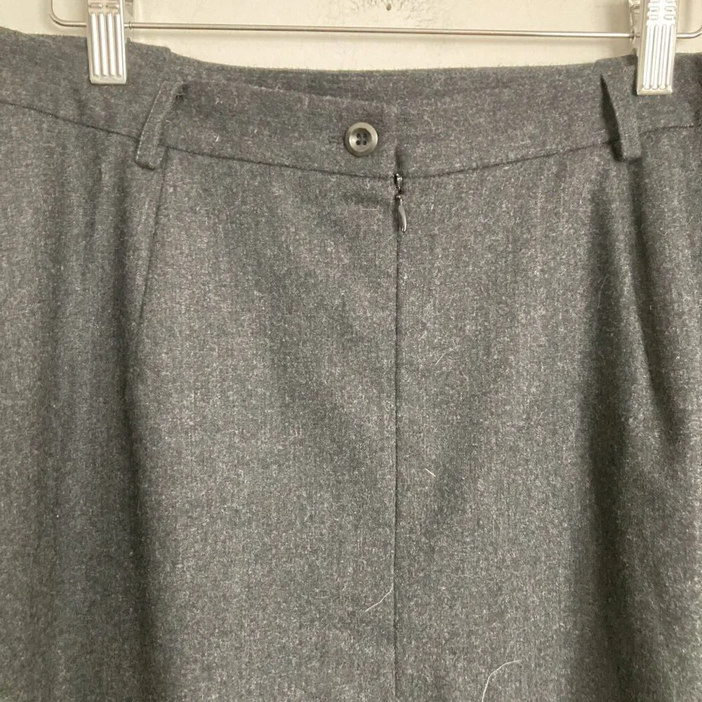 Vintage Talbots Wool Maxi Skirt 14 Fits like 10-12 Women Black Modest Elegant - Picture 5 of 12